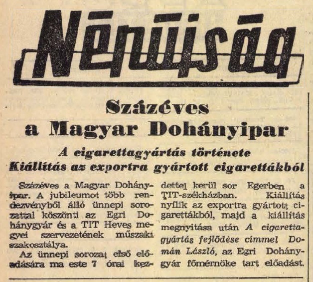 1967.08.18. Magyar Dohányipar