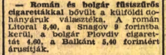 1968.08.19. Külföldi cigaretták