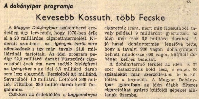 1969.01.18. Kossuth és Fecske cigaretta