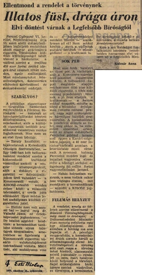 1975.10.16. Külföldi cigaretták