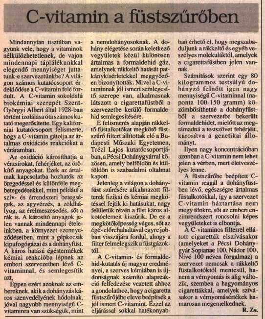 1990.11.15. Vitaminos cigaretták