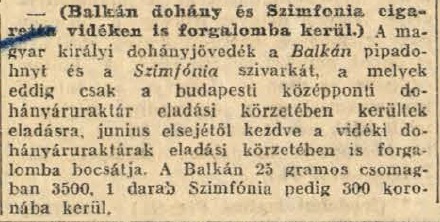 1924.05.31. Balkán és Symphonia