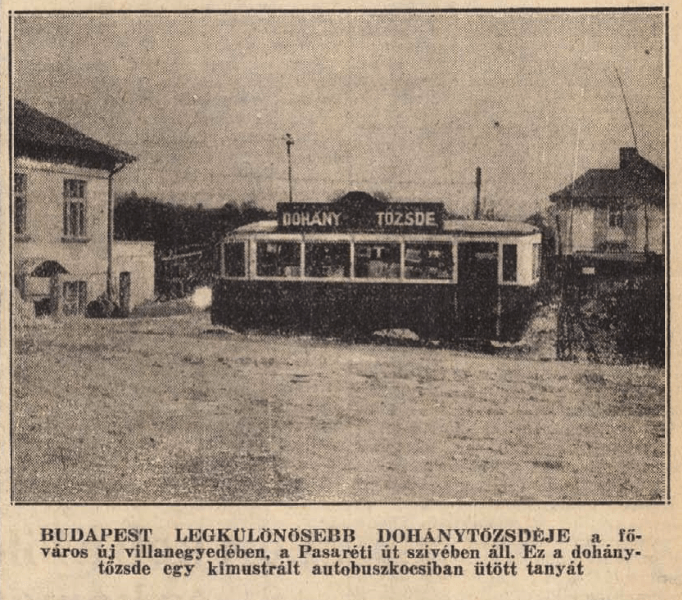Pasaréti út - Dohánytőzsde