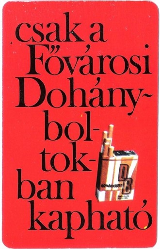 Dohánybolt cigaretta - 1973.