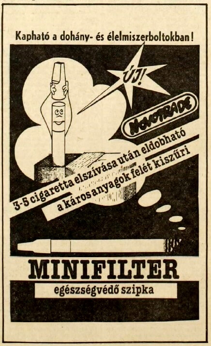 Minifilter cigarettaszipka