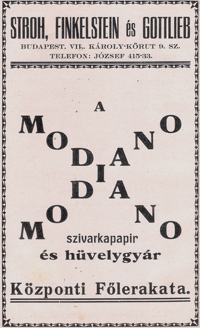 Modiano újsághirdetés 2.