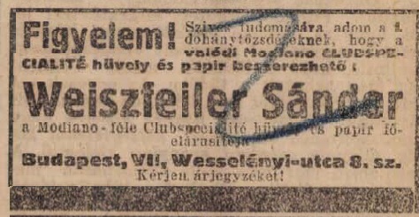1919.02.22. Modiano reklám