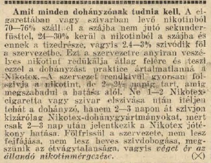 1931.02.25. A Nikotexről tudni kell