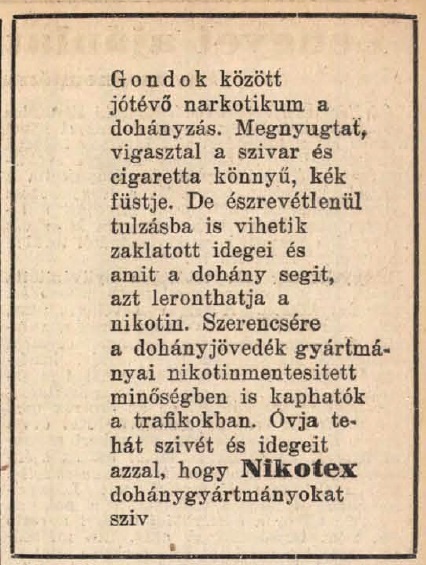 1931.08.30. A Nikotex óvja a szívét