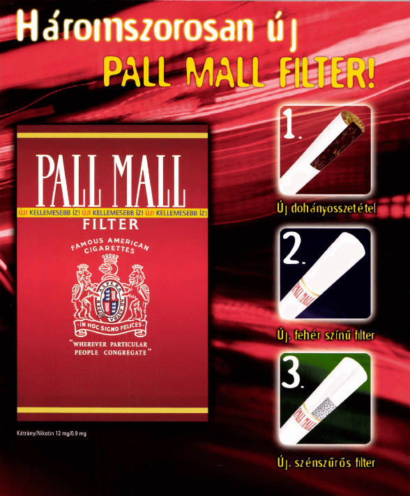 Pall Mall cigaretta - 2002