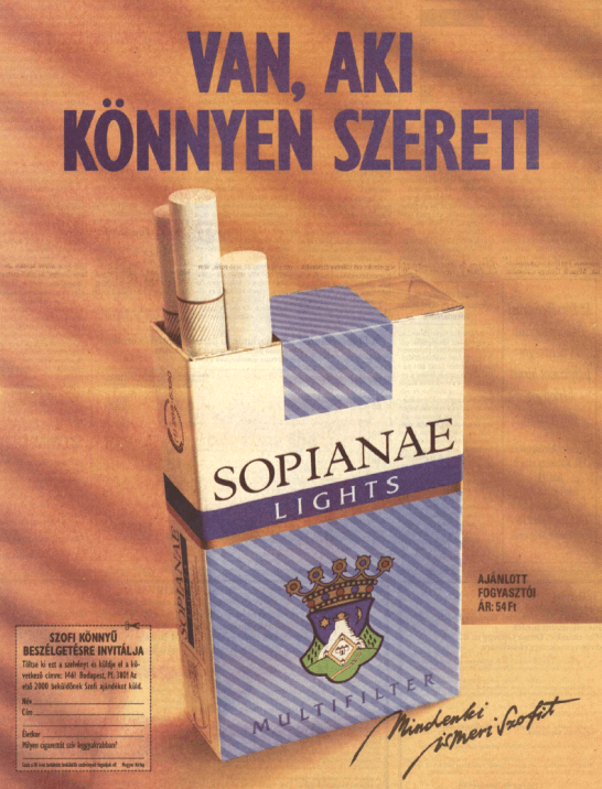 Sopianae cigaretta - 1993/5.