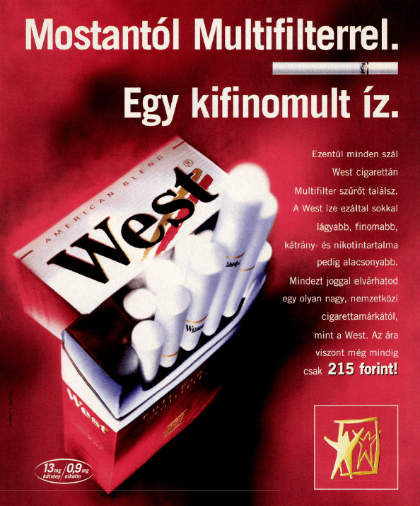 West cigaretta - 1999/1.