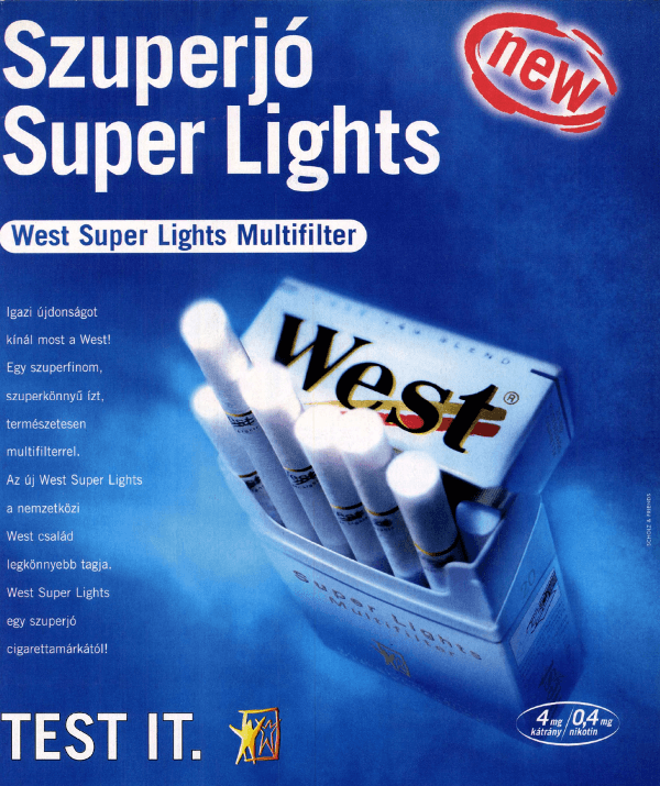 West cigaretta - 1999/2.