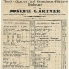 1830. Joseph Gärtner árjegyzéke