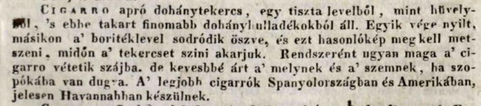 1832. Cigarro