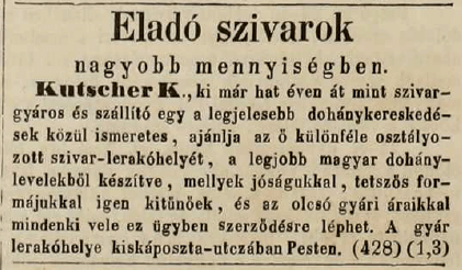 1848.11.01. Kutscher szivarjai