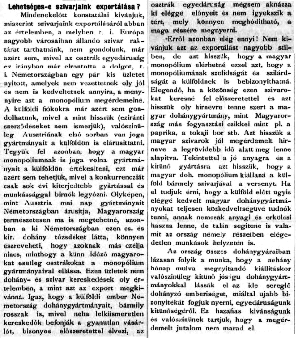 1895.07.20. Szivar-export