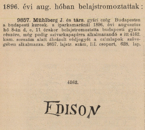 1896.08.08. Edison cigarettapapír
