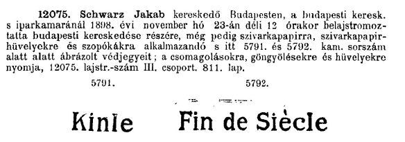 1898.11.23. Papírok és hüvelyek