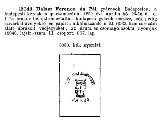 1899.04.26. Janus papír és hüvely