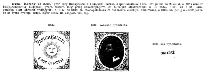 1899.06.22. Galilei papír és hüvely
