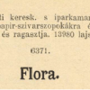 1899.11.23. Flora szivarszipka