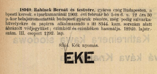 1902.02.05. EKE papír és hüvely