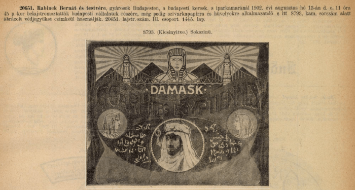 1902.08.13. Damask papír és hüvely