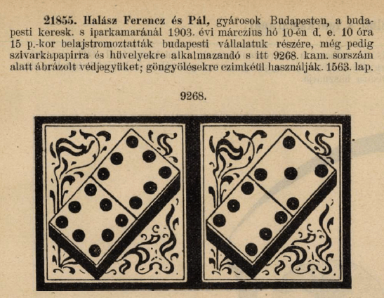 1903.03.10. Domino papír és hüvely