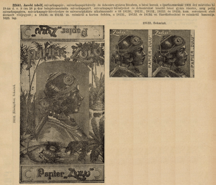 1903.03.18. Zulu cigarettapapír