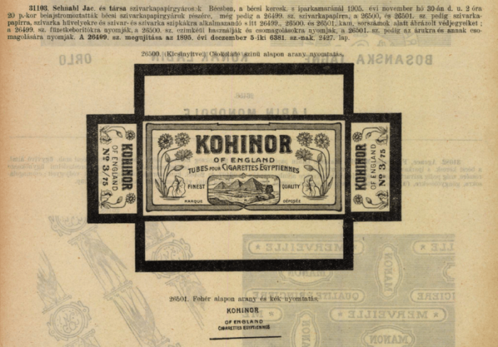 1905.11.30. Kohinor cigarettahüvely