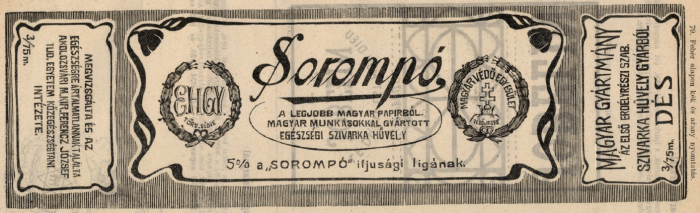 Sorompó cigarettahüvely Sorompó cigarettahüvely