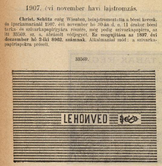 1907.11.30. Le Honved papír