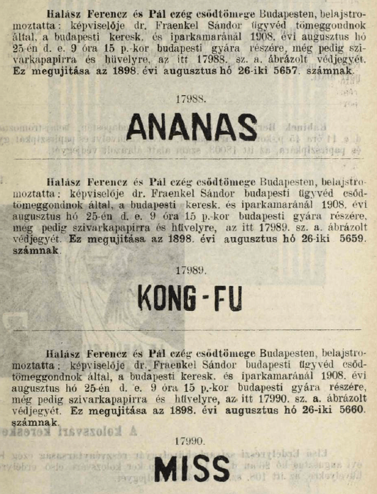 1908.08.25. Papírok és hüvelyek 1908.08.25. Papírok és hüvelyek