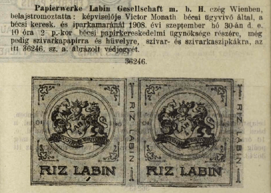 1908.09.30. Riz Labin papír