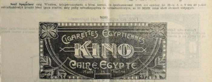 1908.10.29. Kino papír és hüvely