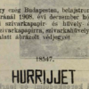 1908.12.28. Hurrijjet papír és hüvely