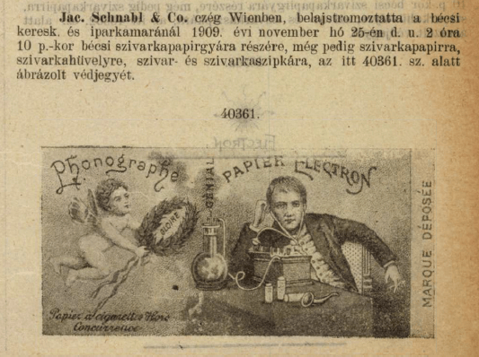 1909.11.25. Electron cigarettapapír