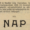 1909.12.03. Nap papír és hüvely