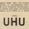 1909.12.06. Uhu papír és hüvely