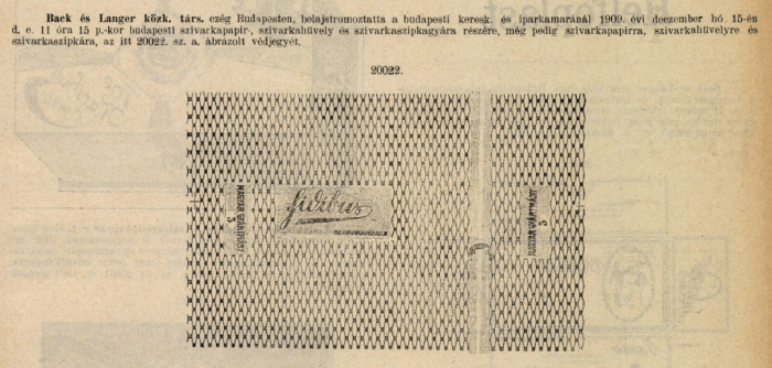 1909.12.15. Fidibus hüvely 1.