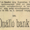 1910.01.05. Önálló bank