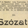 1910.01.05. Szózat papír és hüvely