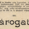 1910.01.05. Tárogató papír és hüvely