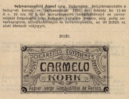 1910.02.11. Carmelo papír és hüvely