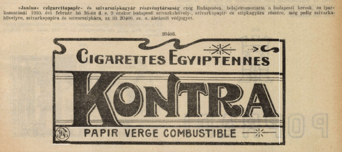 1910.02.26. Kontra papír és hüvely