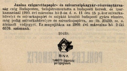 1910.03.02. Diva papír és hüvely