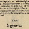 1910.03.02. Signorina papír és hüvely