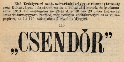 1910.09.24. Csendőr papír és hüvely 1910.09.24. Csendőr papír és hüvely