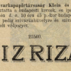 1910.09.24. Riz Riza papír és hüvely